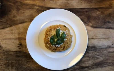 Best risotto ever with sweet garlic and tomato