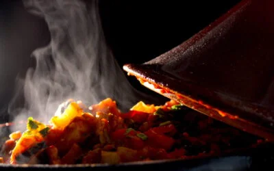 Tagine with prunes and almonds