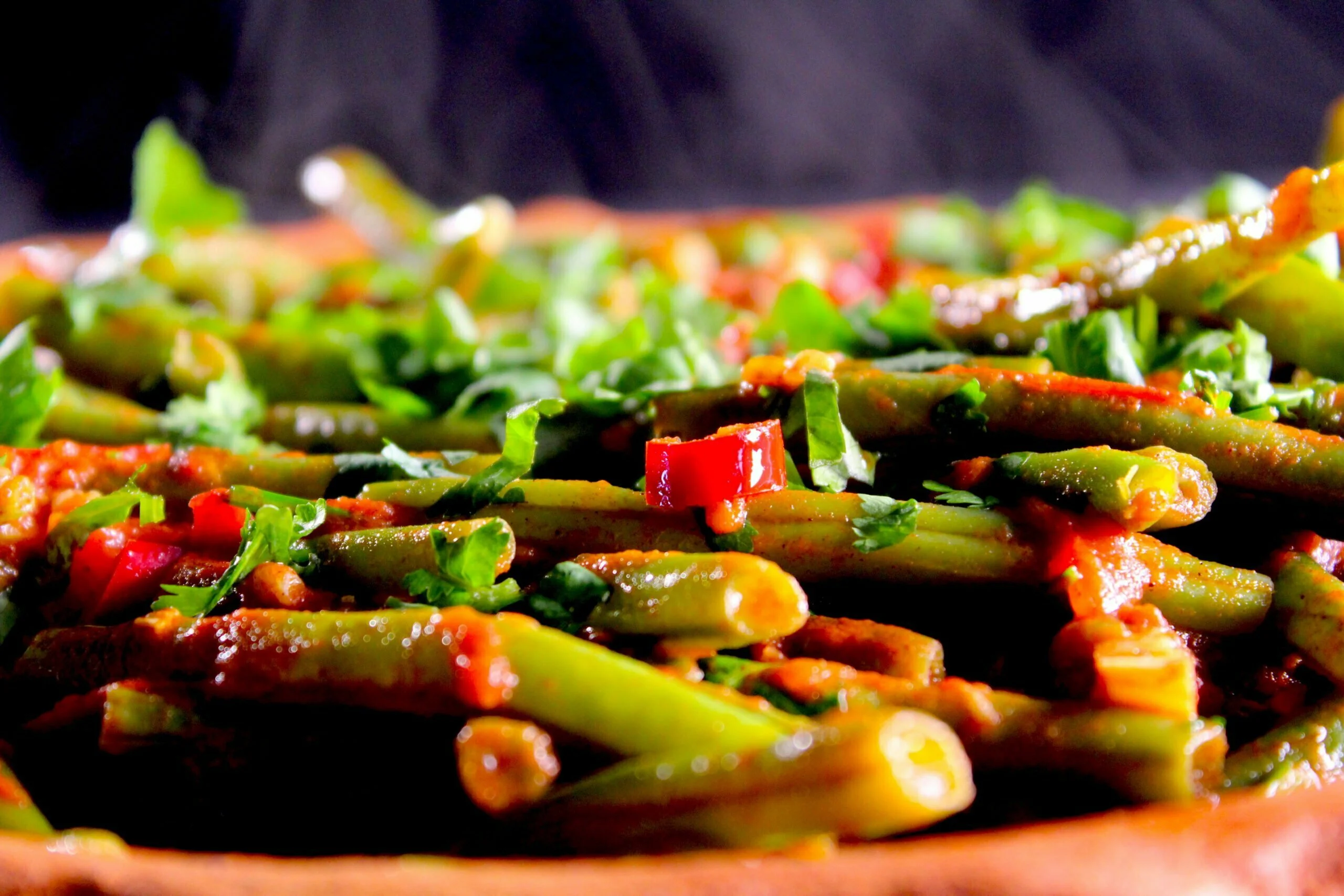 Moroccan green beans à la Fatim-Zahra