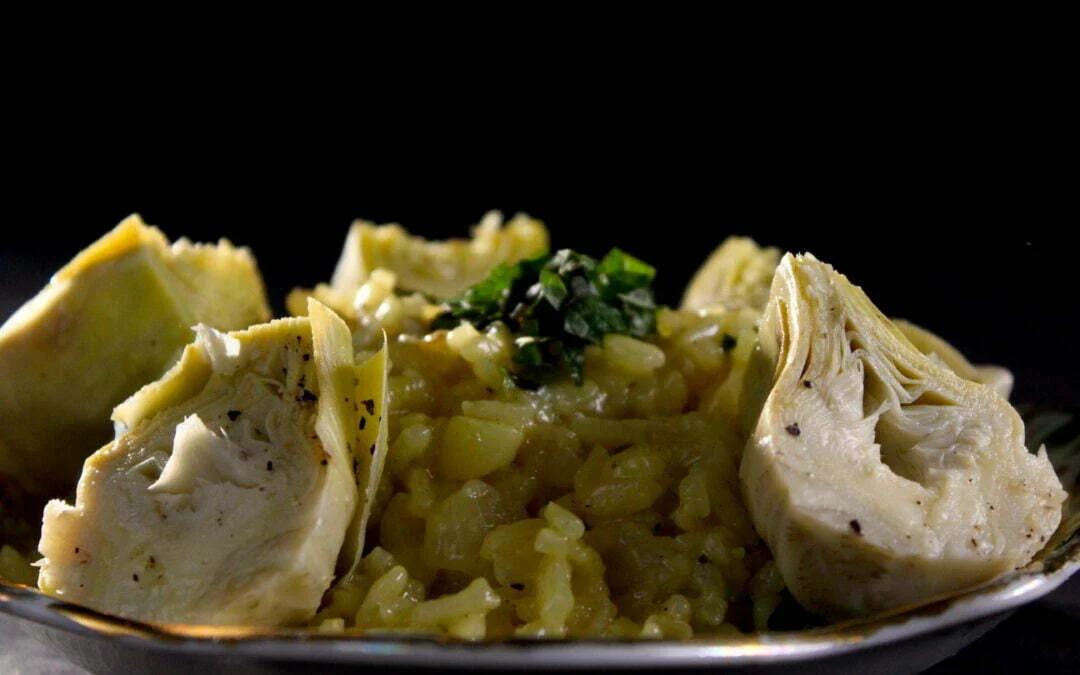 Risotto with artichoke and lemon zest