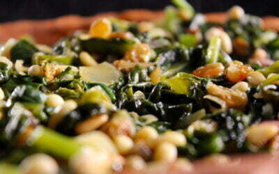 Wild spinach with raisins and pine nuts