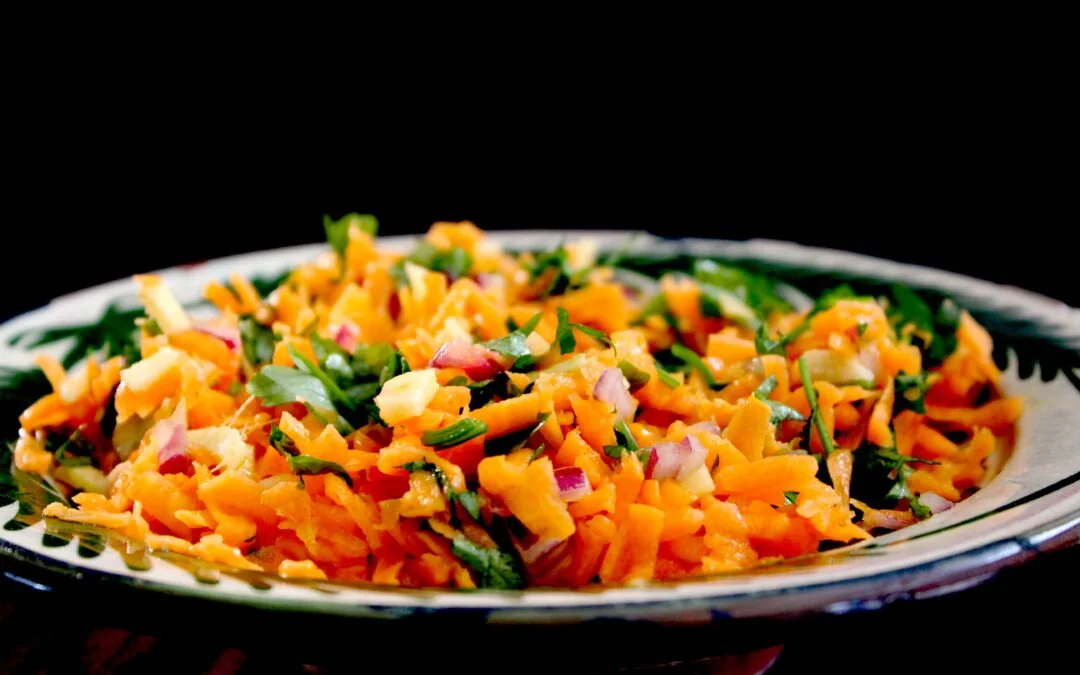 Wortelsalade met cardamom, gember en citroen