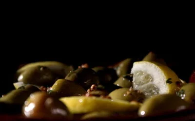 Deliciously marinated olives