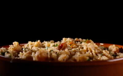 Chickpea pilav with sundried tomatoes