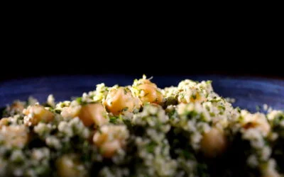 Very fresh and very Arab bulgur chick pea salad