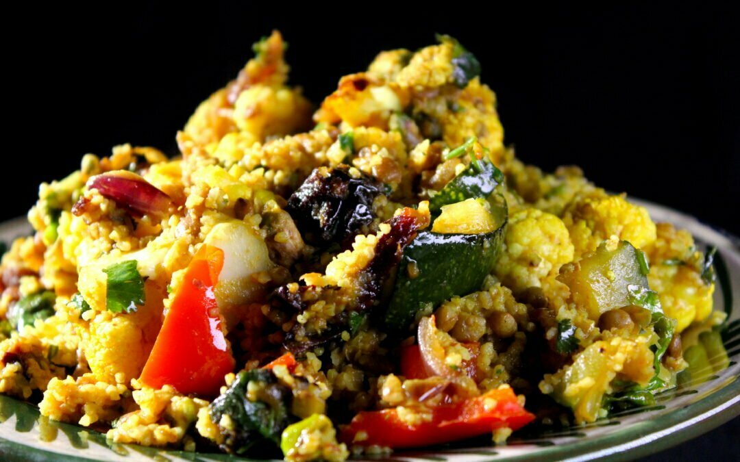Bulgur pilav met bloemkool en abrikozen