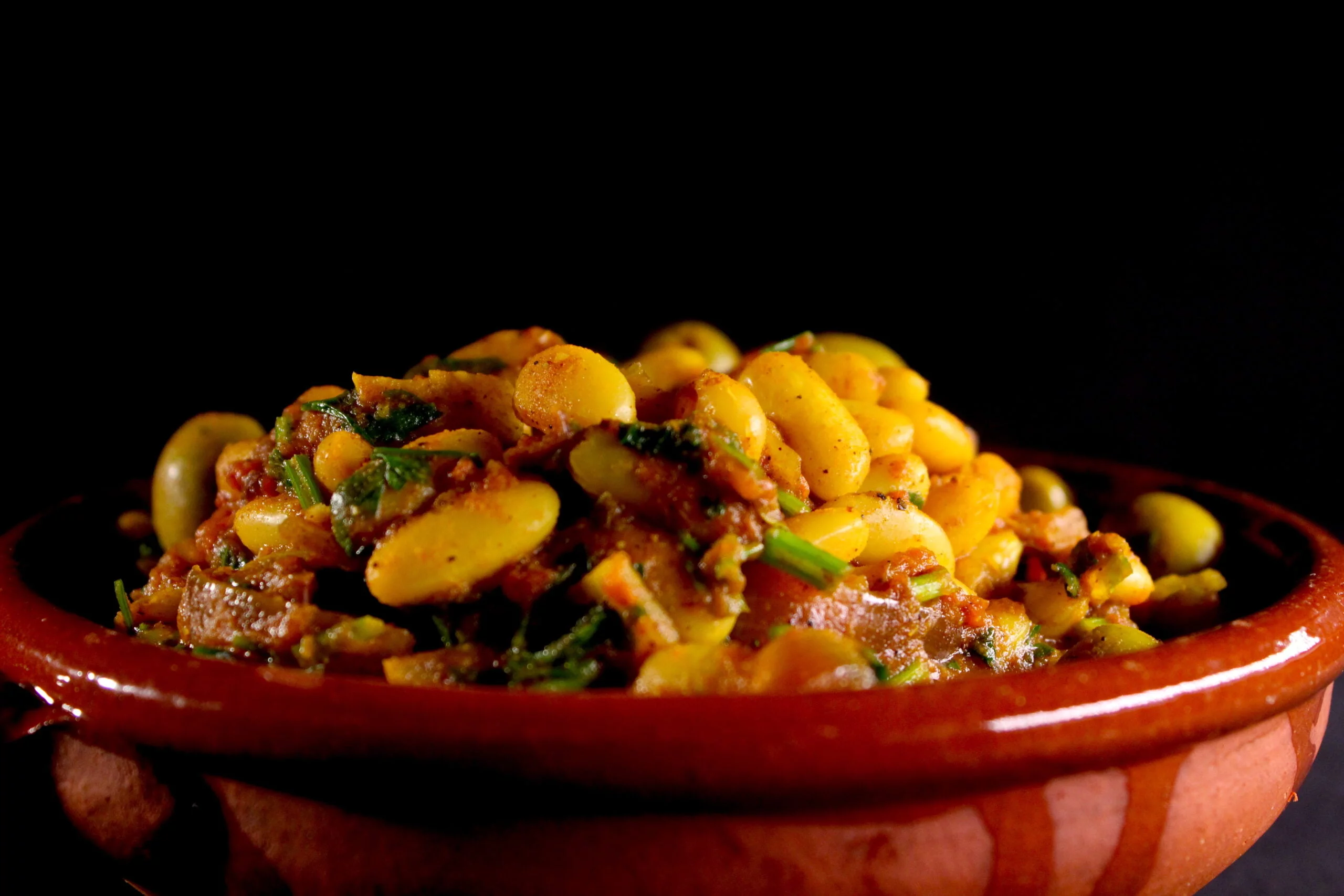 Moroccan spicy heartwarming white beans