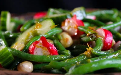 Haricots verts salade met hazelnoten