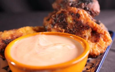 Zoeteaardappelkoekjes met harissa