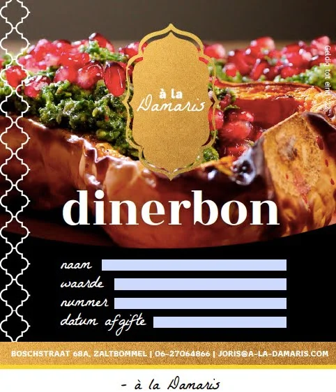 Dinerbonnen | à la Damaris | 25 euro