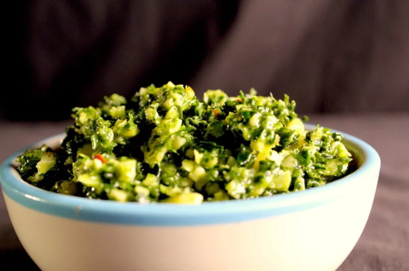 Pesto van palmkool (onder meer dan hè)