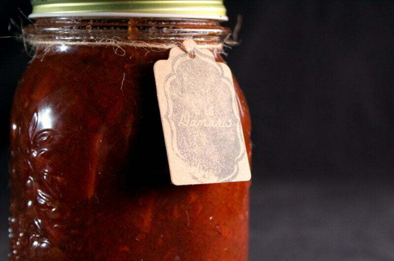 Chutney with quince: nice and sweet and spicy