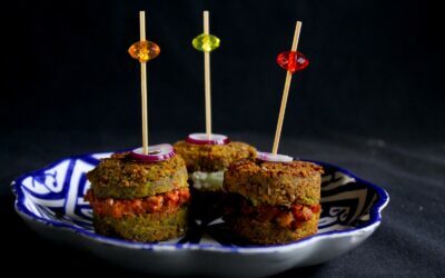 Spectacularly filled falafel as a snack