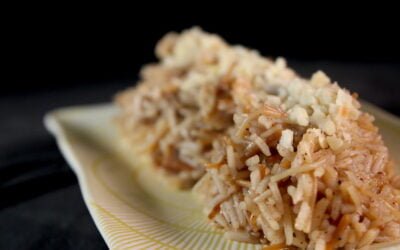 Lebanese spicy and slightly sweet rice with vermicelli