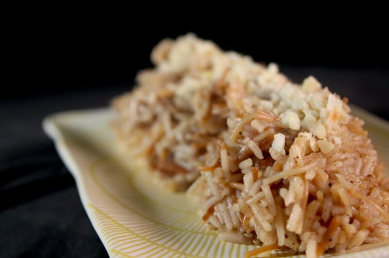 Lebanese spicy and slightly sweet rice with vermicelli 