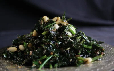 Minestra nera with fennel seed and pine nuts