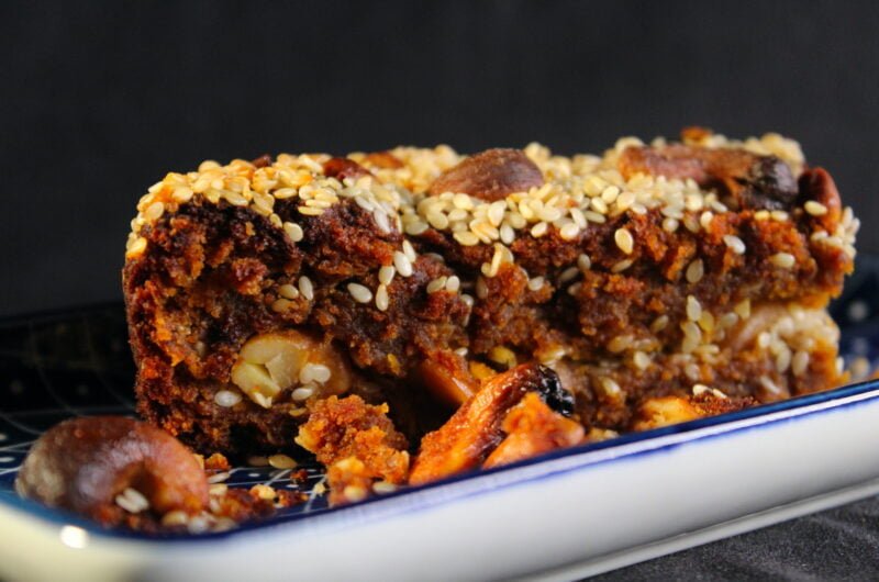 Pumpkin bread with cashew nuts and sesame