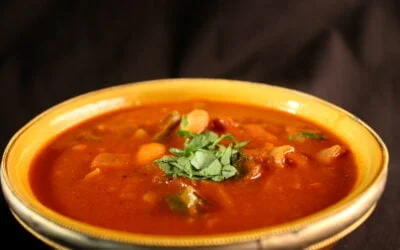 Zoet-pikante tomaten, borlottibonen soep voor koude dagen