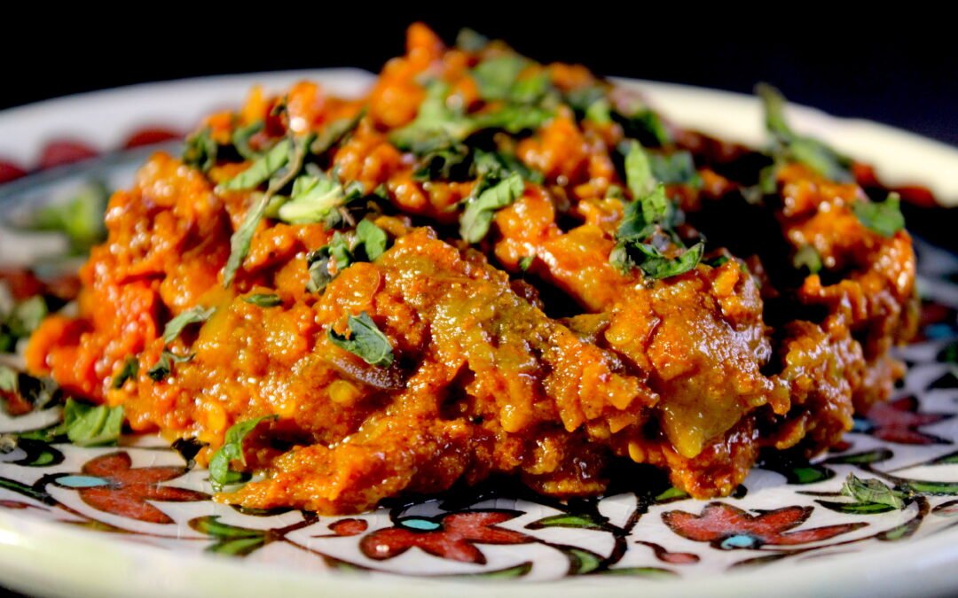 Iranian eggplant tomato stew