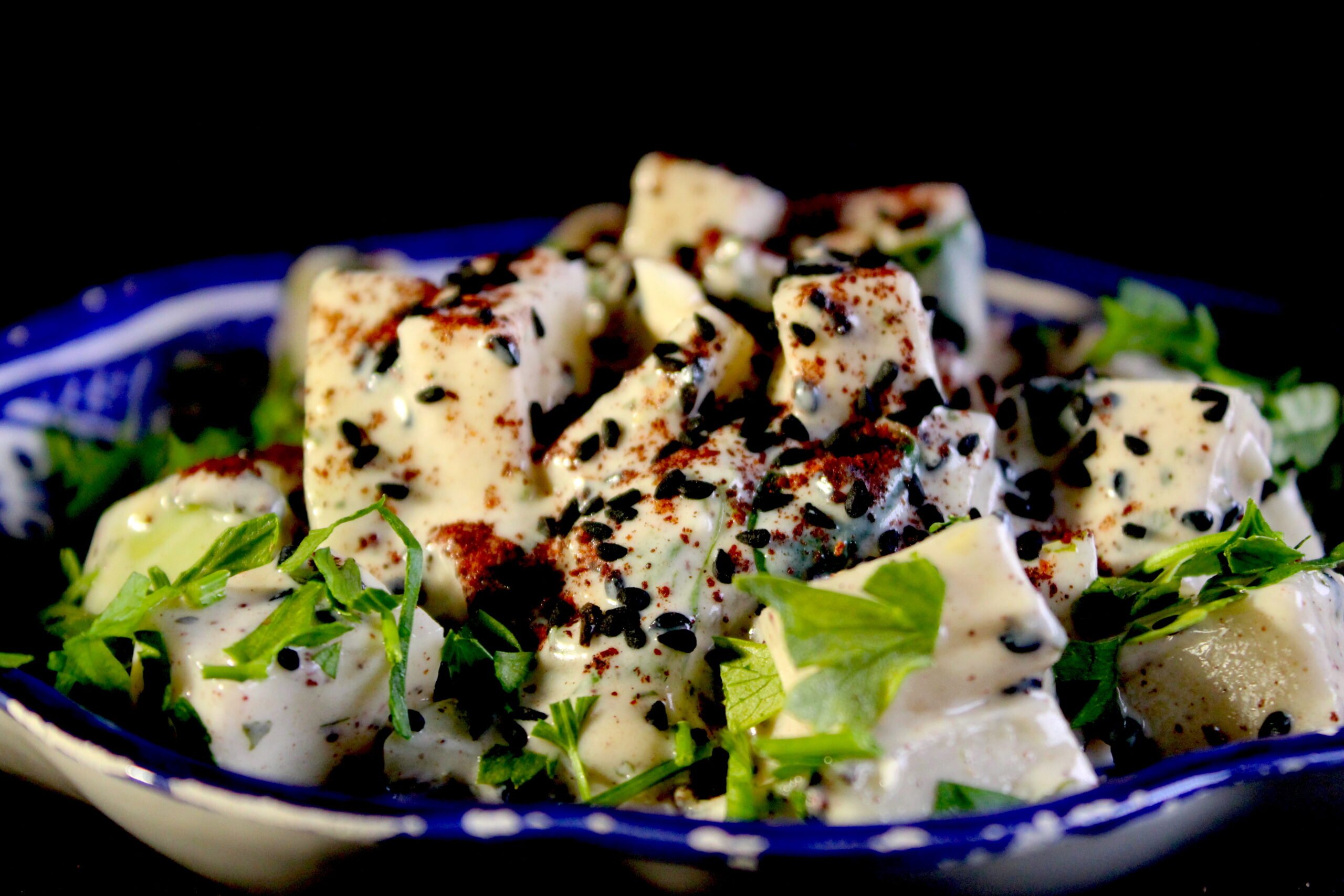 Koolrabi salade Midden-Oosten stijl