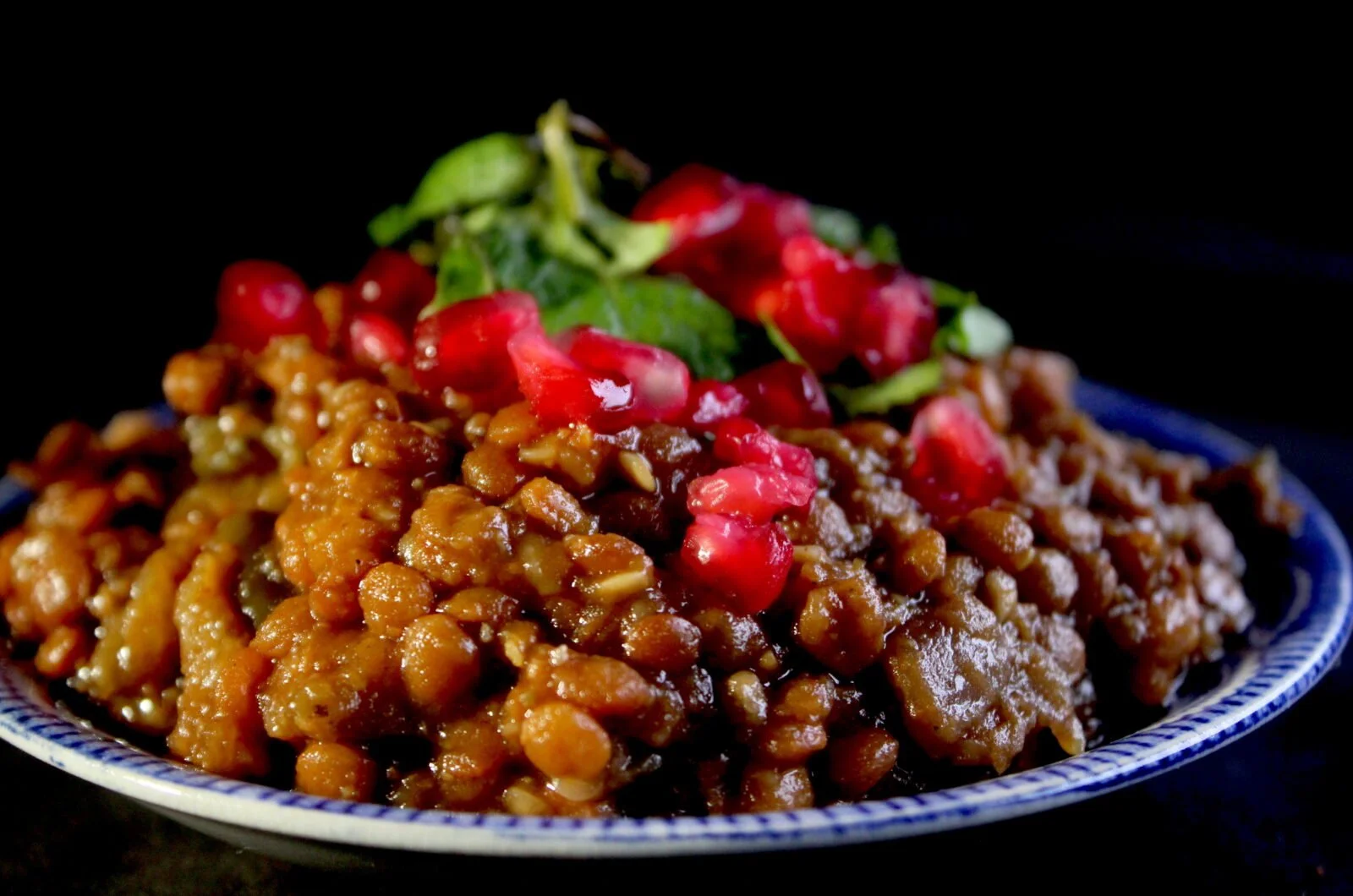 Lentil-eggplant stew
