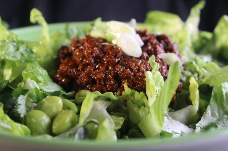 Salad with unforgettable dressing of sun-dried tomatoes
