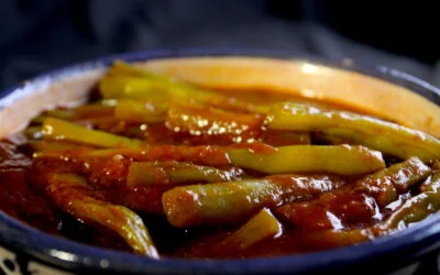 Sperziebonen in tamarinde-tomatensaus