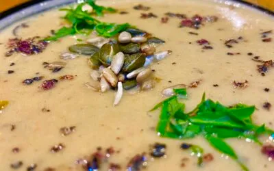 Prei-mosterdsoep met szechuan peper