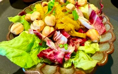 Kropsla, radicchio, gekarameliseerde venkel en hazelnoten