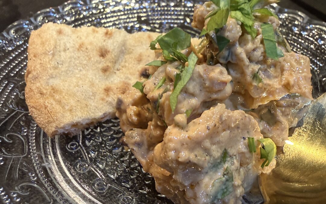 Heerlijke starter (van wrap) met bloemkool en tahina